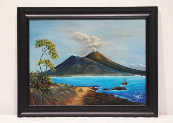 Naples Boy and Vesuvius Mount by Sonia Mueller 1
