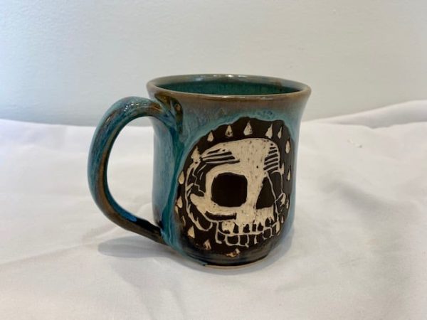 Skull Mug "Teal" by Anayansi Jones 1