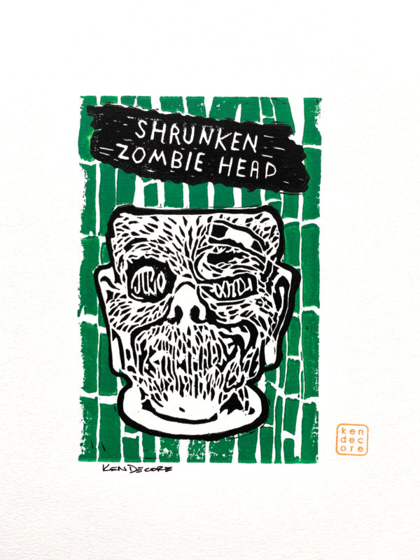Shrunken Zombie Head by Ken Decore 1